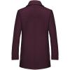 imageINVACHI Mens Wool Blend Pea Coat Warm Winter Trench Coat with Detachable Soft Scarf Single Breasted Overcoat01 Wine Red