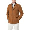 imageINVACHI Mens Wool Blend Pea Coat Warm Winter Trench Coat with Detachable Soft Scarf Single Breasted Overcoat01 Yellow