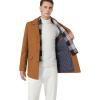imageINVACHI Mens Wool Blend Pea Coat Warm Winter Trench Coat with Detachable Soft Scarf Single Breasted Overcoat01 Yellow