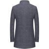 imageINVACHI Mens Wool Blend Pea Coat Warm Winter Trench Coat with Detachable Soft Scarf Single Breasted Overcoat02 Grey