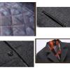 imageINVACHI Mens Wool Blend Pea Coat Warm Winter Trench Coat with Detachable Soft Scarf Single Breasted Overcoat02 Grey