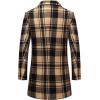 imageINVACHI Mens Wool Blend Pea Coat Warm Winter Trench Coat with Detachable Soft Scarf Single Breasted OvercoatPcoffee