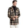 imageINVACHI Mens Wool Blend Pea Coat Warm Winter Trench Coat with Detachable Soft Scarf Single Breasted OvercoatPcoffee