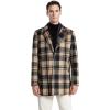 imageINVACHI Mens Wool Blend Pea Coat Warm Winter Trench Coat with Detachable Soft Scarf Single Breasted OvercoatPcoffee