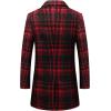 imageINVACHI Mens Wool Blend Pea Coat Warm Winter Trench Coat with Detachable Soft Scarf Single Breasted OvercoatPred