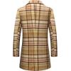 imageINVACHI Mens Wool Blend Pea Coat Warm Winter Trench Coat with Detachable Soft Scarf Single Breasted OvercoatPyellow