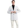imageINVACHI Mens Wool Blend Pea Coat Warm Winter Trench Coat with Detachable Soft Scarf Single Breasted OvercoatRbeige
