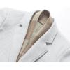 imageINVACHI Mens Wool Blend Pea Coat Warm Winter Trench Coat with Detachable Soft Scarf Single Breasted OvercoatRbeige