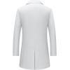 imageINVACHI Mens Wool Blend Pea Coat Warm Winter Trench Coat with Detachable Soft Scarf Single Breasted OvercoatRbeige