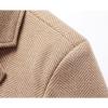 imageINVACHI Mens Wool Blend Pea Coat Warm Winter Trench Coat with Detachable Soft Scarf Single Breasted OvercoatRcamel