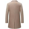 imageINVACHI Mens Wool Blend Pea Coat Warm Winter Trench Coat with Detachable Soft Scarf Single Breasted OvercoatRcoffee