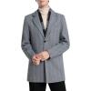 imageINVACHI Mens Wool Blend Pea Coat Warm Winter Trench Coat with Detachable Soft Scarf Single Breasted OvercoatRgrey