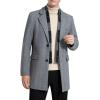 imageINVACHI Mens Wool Blend Pea Coat Warm Winter Trench Coat with Detachable Soft Scarf Single Breasted OvercoatRgrey