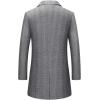imageINVACHI Mens Wool Blend Pea Coat Warm Winter Trench Coat with Detachable Soft Scarf Single Breasted OvercoatRgrey