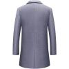 imageINVACHI Mens Wool Blend Pea Coat Warm Winter Trench Coat with Detachable Soft Scarf Single Breasted OvercoatRnavy Blue