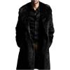 imageINVACHI Mens Faux Fur Coat Winter Long Faux Mink Coat Fluffy Thick Trench Coat for MenBlacknew