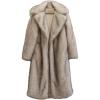 imageINVACHI Mens Faux Fur Coat Winter Long Faux Mink Coat Fluffy Thick Trench Coat for MenWhite