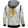 imageINVACHI Mens Faux Leather Bomber Jacket Hooded Motorcycle Jacket WaterampampWind Resistant Biker Jakcet Men01white