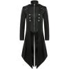 imageINVACHI Mens Steampunk Jacket Halloween Vampire Costume Men Vintage Victorian Frock CoatBlack