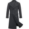 imageINVACHI Mens Wool Blend Long Trench Coat Notched Collar Single Breasted Overcoat Warm Winter Pea CoatBgrey