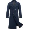 imageINVACHI Mens Wool Blend Long Trench Coat Notched Collar Single Breasted Overcoat Warm Winter Pea CoatBnavy Blue