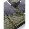 imageINVACHI Mens Casual Diamond Quilted Puffer Down Jacket Lightweight Business Button Coat with Stand CollarArmy Green