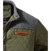 imageINVACHI Mens Casual Diamond Quilted Puffer Down Jacket Lightweight Business Button Coat with Stand CollarArmy Green