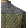 imageINVACHI Mens Casual Diamond Quilted Puffer Down Jacket Lightweight Business Button Coat with Stand CollarArmy Green