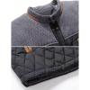 imageINVACHI Mens Casual Diamond Quilted Puffer Down Jacket Lightweight Business Button Coat with Stand CollarBlack