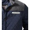 imageINVACHI Mens Casual Diamond Quilted Puffer Down Jacket Lightweight Business Button Coat with Stand CollarBlue