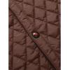 imageINVACHI Mens Casual Diamond Quilted Puffer Down Jacket Lightweight Business Button Coat with Stand CollarBrown