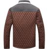 imageINVACHI Mens Casual Diamond Quilted Puffer Down Jacket Lightweight Business Button Coat with Stand CollarBrown