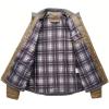 imageINVACHI Mens Casual Diamond Quilted Puffer Down Jacket Lightweight Business Button Coat with Stand CollarKhaki