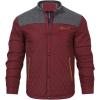 imageINVACHI Mens Casual Diamond Quilted Puffer Down Jacket Lightweight Business Button Coat with Stand CollarRed