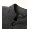 imageINVACHI Mens Classic Wool Blend Coat Stylish Single Breasted Overcoat with Stand CollarGrey