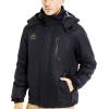 imageINVACHI Mens Waterproof Ski Snow Jacket Warm Winter Quilted Coat Parka Raincoats With MultiPockets01 Black