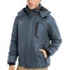 imageINVACHI Mens Waterproof Ski Snow Jacket Warm Winter Quilted Coat Parka Raincoats With MultiPockets01 Dark Grey