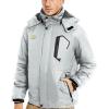 imageINVACHI Mens Waterproof Ski Snow Jacket Warm Winter Quilted Coat Parka Raincoats With MultiPockets01 Light Grey