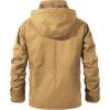 imageINVACHI Mens Winter Jacket Cotton Military Jackets Fleece Lined Thick Work Coats Warm Cargo Jackets with Hooded Pockets33 Khaki
