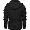 imageINVACHI Mens Winter Jacket Cotton Military Jackets Fleece Lined Thick Work Coats Warm Cargo Jackets with Hooded Pockets35 Black