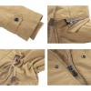 imageINVACHI Mens Winter Jacket Cotton Military Jackets Fleece Lined Thick Work Coats Warm Cargo Jackets with Hooded Pockets35 Khaki