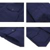 imageINVACHI Mens Winter Jacket Cotton Military Jackets Fleece Lined Thick Work Coats Warm Cargo Jackets with Hooded Pockets35 Navy