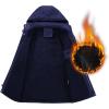 imageINVACHI Mens Winter Jacket Cotton Military Jackets Fleece Lined Thick Work Coats Warm Cargo Jackets with Hooded Pockets35 Navy