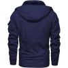 imageINVACHI Mens Winter Jacket Cotton Military Jackets Fleece Lined Thick Work Coats Warm Cargo Jackets with Hooded Pockets35 Navy