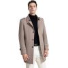 imageINVACHI Mens Wool Blend Coat Warm Winter Trench Coat MidLength Overcoat Classic Outwear with Notched CollarCoffee
