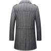 imageINVACHI Mens Wool Blend Coat Warm Winter Trench Coat MidLength Overcoat Classic Outwear with Notched CollarGrey