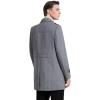 imageINVACHI Mens Wool Blend Coat Warm Winter Trench Coat MidLength Overcoat Classic Outwear with Notched CollarGrey