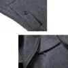 imageINVACHI Mens Wool Blend Coat Warm Winter Trench Coat with Detachable Soft Scarf Single Breasted Pea Coat02 Grey