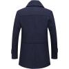 imageINVACHI Mens Wool Blend Coat Warm Winter Trench Coat with Detachable Soft Scarf Single Breasted Pea Coat02 Navy