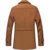 imageINVACHI Mens Wool Blend Coat Warm Winter Trench Coat with Detachable Soft Scarf Single Breasted Pea Coat02 Yellow